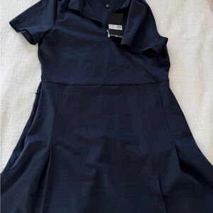 J Lindbergh Classic Short-Sleeve Navy Dress - Women Golf